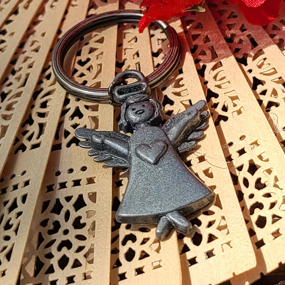 Vintage Silver Angel Key Holder